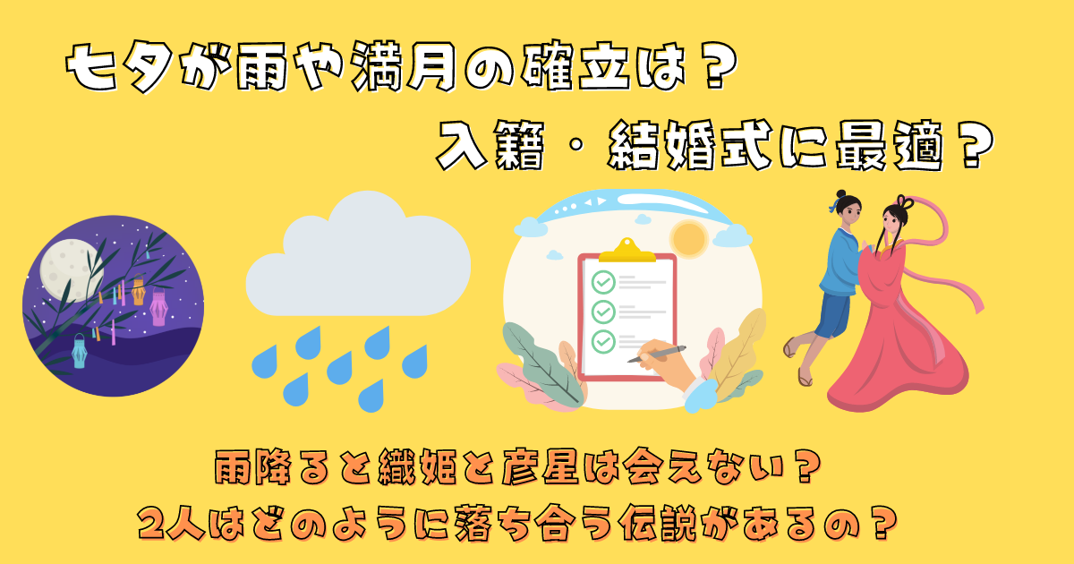 七夕の雨や満月画像